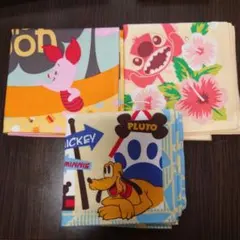 3枚セット【ミッキー＆フレンズ、プーさん、スティッチ＆スクランプ】ランチクロス