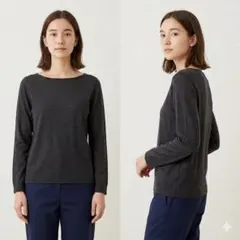 マーガレットハウエル 英国製 ニットポロシャツ ノースリーブ ボーダー