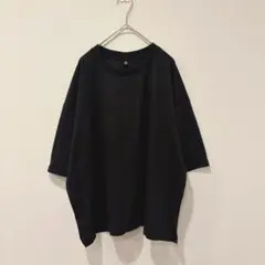GU Tシャツ 黒　ブラック　3XL 七分袖 大きいサイズ　無地　男女着用可