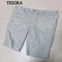 ティゴラ　ゴルフウェア　ハーフパンツ　大きいサイズ　総柄　ロゴ刺繍　4Lサイズのサムネイル