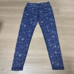 花柄ネイビー ヨガウェア Lサイズ