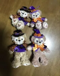 ダッフィー・シェリーメイ ぬいぐるみバッジ＆ぬいぐるみストラップ 4体セット ①