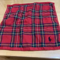 Ralph Lauren 赤いチェック柄　タオルハンカチ ハンドタオル