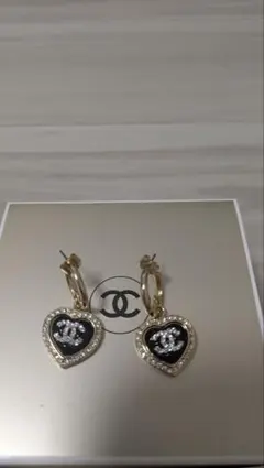 CHANEL シャネル ハート ヘアゴム ブラック ゴールド - メルカリ
