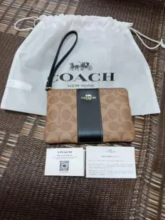 新品タグ付❣️極美品✨COACH コーチ シグネチャー ポーチ 21497 