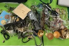 大量まとめ‼️メッキ　アクセサリー　金杯　メガネ　ピアス