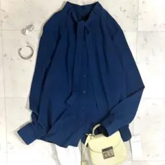 新品タグ付き トゥモローランドコレクション ボウタイブラウス とろみ 洗える