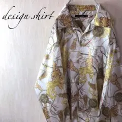 LOCK HEAVEN 柄シャツ　デザインシャツ　ドレスシャツのサムネイル