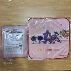 マクドナルド　福袋　2026 ハンドタオル　保温保冷バッグ　ピンク　2点セット