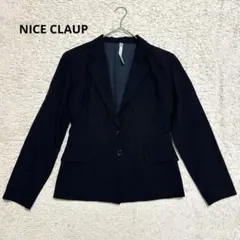 【NICE CLAUP】ナイスクラップ　ウールジャケット　ブラック　日本製のサムネイル