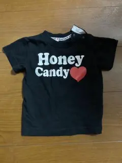 ベビー服 トップス 黒 半袖 Tシャツ 90 女の子