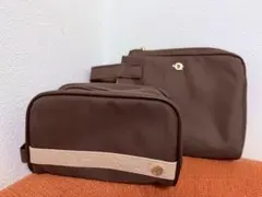 【新品】BVLGARI トラベルポーチ ブラウン2個セット