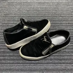GIUSEPPE ZANOTTI ダブルジップ velvet スリッ ポン 40のサムネイル