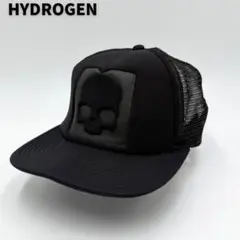 HYDROGEN スカル立体ロゴスナップバック フラットビル キャップ ブラック