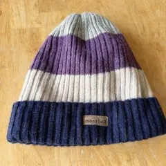 モンベル リブニット　ワッチキャップ パープル　M/Lのサムネイル