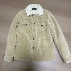 Cavari'A ボア襟付きジャケット ベージュ