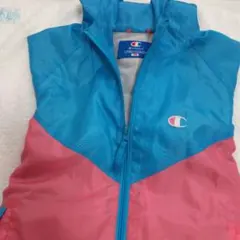 Champion ウィンドブレーカー フード付 ブルー ピンクのサムネイル