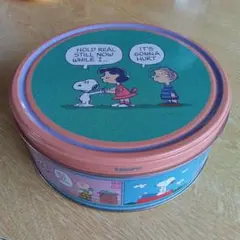 スヌーピー 円形缶 お菓子入れ