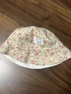 HAKKA BABY リバーシブル ベビー帽子 花柄 刺繍