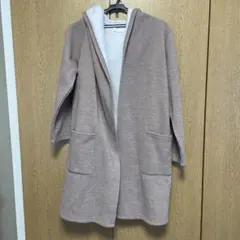 CECIL McBEE フード付き ロングカーディガン ベージュ