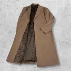 【イタリア製】 ロングコート カシミヤ混 メンズ キャメル