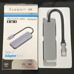 4K USB-C to HDMI + USB 3.0 Typec ハブ 4in1