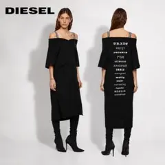 DIESEL ディーゼル ワンピース オフショルダー 黒2WAY ブラック - メルカリ