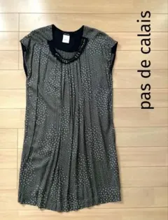 pas de calais／パドカレ　ワンピース　ドット柄　カーキのサムネイル