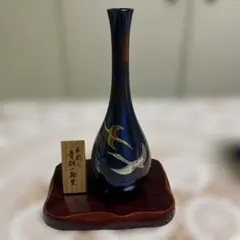 値下！青銅製 花瓶 手彫り 青銅一輪生