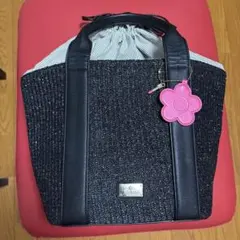MARY QUANT かごバック　ブラック　美品