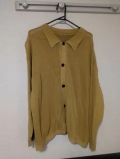 RAGEBLUE_マスタード ニットスカシカーディガン 長袖