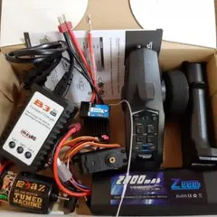 黒　新品 メカ セット　リポバッテリー　充電器　プロポ　アンプ　サーボ　ラジコン 黒 新品 メカ セット リポバッテリー 充電器 プロポ アンプ サーボ