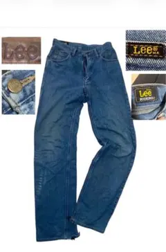 Lee デニムパンツ ストレート ヴィンテージ 革パッチ古着　90s