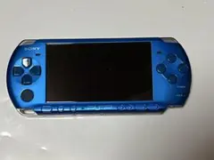 【ジャンク】PSP-3000 バイブラントブルー　バッテリー欠品／○ボタン不良