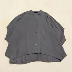 tumugu リネン100%ドルマンシャツ ネイビー F 日本製 ゆったり | Mercari