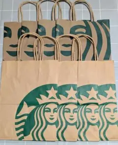 【匿名配送】スターバックス 紙袋 ショップ袋 8枚セット(2種類各4枚) レア