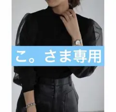 bonjour sagan 袖オーガンジーリブニットソー F