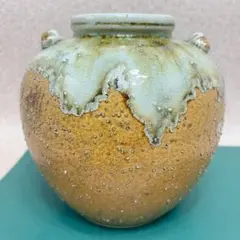 A793信楽焼 陶器 花瓶 花器 壺 釉薬 骨董品 手作り陶器の花瓶 - メルカリ