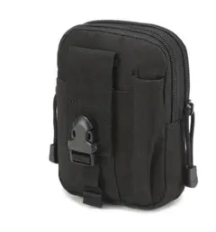 ベルトポーチ ウェストポーチ ミリタリーポーチ マルポーチ ブラック色①