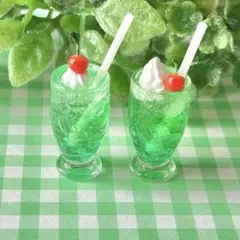 ミニチュア メロンクリームソーダ 2種 フェイクフード