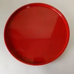 七々子塗り 朱塗り 丸盆24cm 漆器