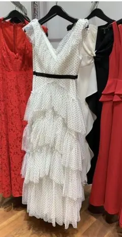 BCBGmaxazria ドット柄ロングドレス♫