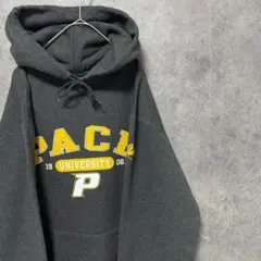 チャンピオン　ペース大学　プリント　パーカー　フーディー　メンズM グレー　古着