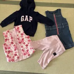 子ども服　女の子　GAP トレーナー・ちゃんちゃんこ、半ズボン、デニムワンピース