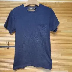 RRL ダブルアールエル インディゴ染めシャドーボーダーパッチポケット 