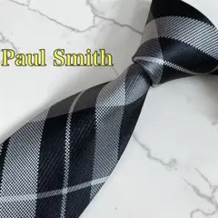 Paul Smith ポールスミス ネクタイ ブラック グレー チェック
