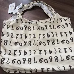 MARKEY'S エコバッグ 数字柄 アイボリー 新品のサムネイル