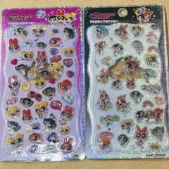 パワパフ 立体シール 2枚セット プチドロップステッカー パワーパフガールズ