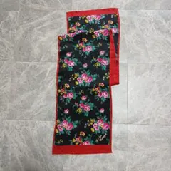 KENZO花柄ロングシルクスカーフ