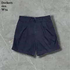 00sドッカーズ2タックチノショートパンツハーフパンツネイビーアメカジW34古着のサムネイル